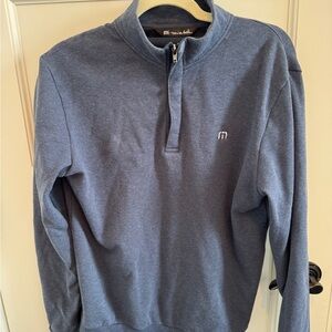 Travis Mathew Navy quarter Zip-Up Sweater